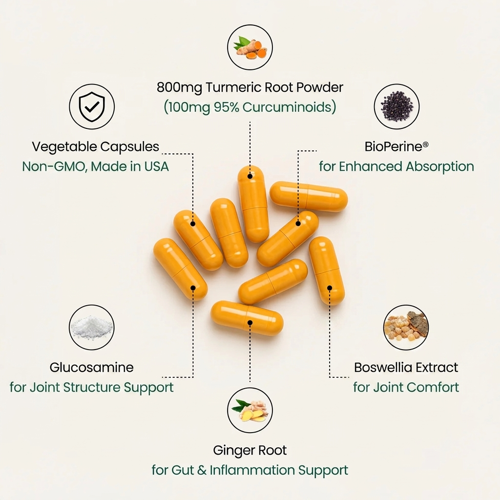 Move Freely with Turmeric Curcumin 1,000mg Supplement